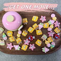 【New upgrade!!!Colored Glaze Mystery Bag】Surprise Pink Bag Ceramic/Glass/Glaze Bracelets(15 pcs)