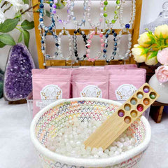 【New upgrade!!!Colored Glaze Mystery Bag】Surprise Pink Bag Ceramic/Glass/Glaze Bracelets(15 pcs)