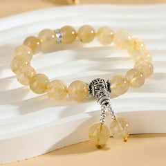 Harvest Glow - Rutilated Quartz Bracelet - 10mm