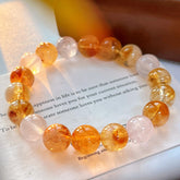 Symbol of Wealth - Citrine & Rose Quartz Bracelet - 10mm