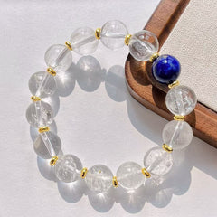 Pneuma Pure - Clear Quartz & Lapis Lapis Bracelet - 12mm