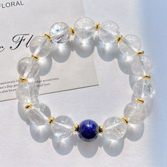 Pneuma Pure - Clear Quartz & Lapis Lapis Bracelet - 12mm