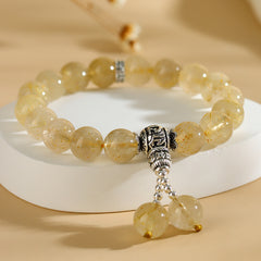 Harvest Glow - Rutilated Quartz Bracelet - 10mm