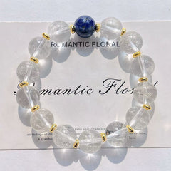 Pneuma Pure - Clear Quartz & Lapis Lapis Bracelet - 12mm