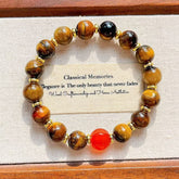 Abundance Torch - Tiger's Eye & Carnelian Bracelet - 10mm